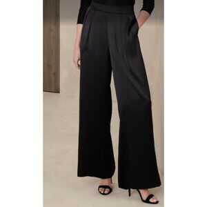 NWT Banana Republic Womens Satin Wide Leg Pants Sz S Party Formal Office Career